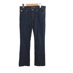Second Yoga Jeans Women's Straight Dark Blue Denim Long Collection Jeans - 30
